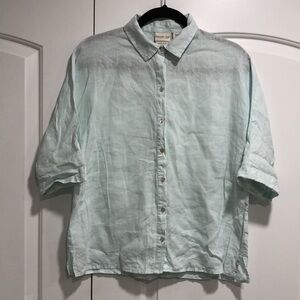Worn once! - RACHEL ZOE 100% Linen Oversized Button Down